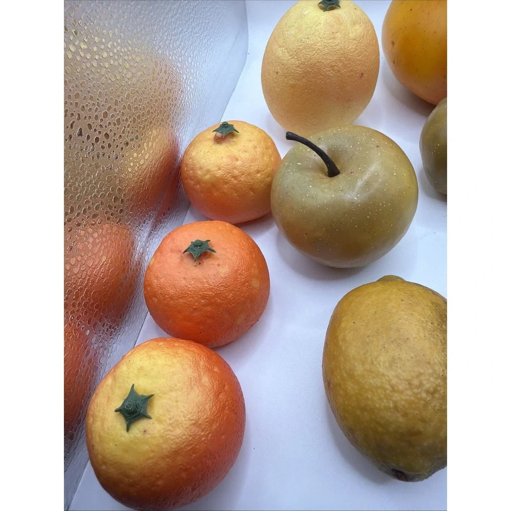 Mixed Artificial Fruit Set Faux Apples Oranges Decor Bowl Filler Kitchen
